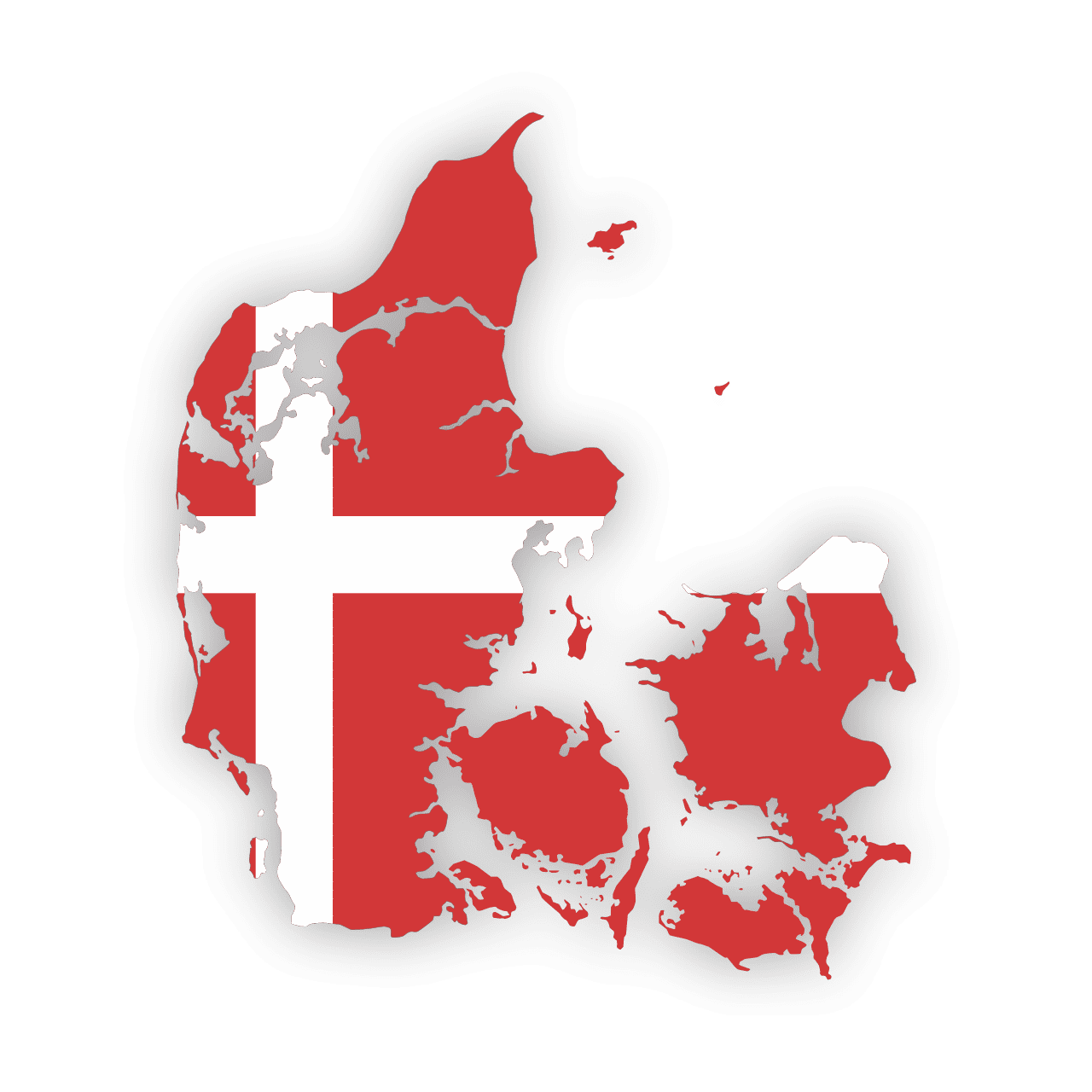 Denmark Flag Map - indicating Gaming Associates’ accredited inspection services tailored for Danish gambling regulatory compliance.